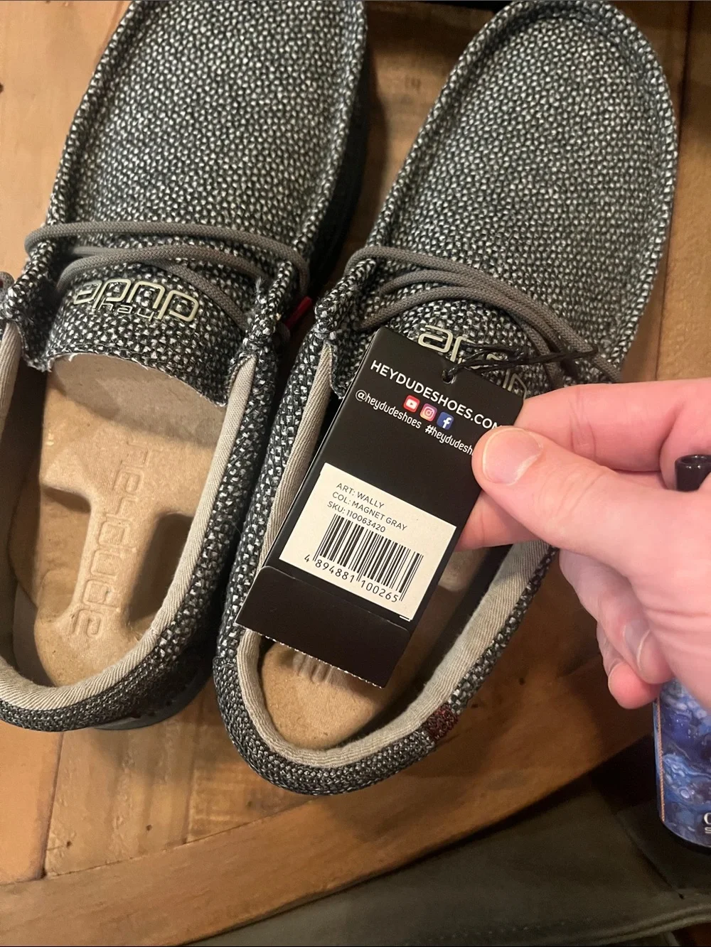 Hey Dude Wally Knit Slip-On Shoes - Black & White